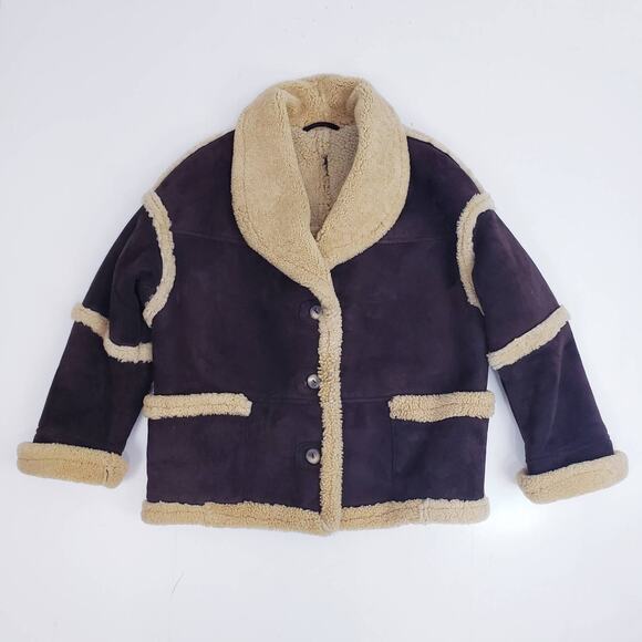 Vakko Jackets & Blazers - Vintage 80s Vakko Shearling Suede Coat Brown Hipster Coat Jacket Made In Romania